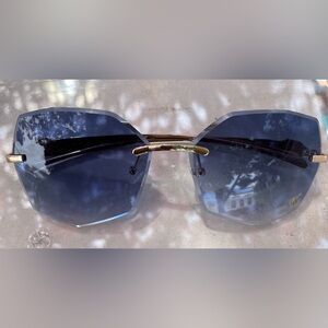 Stylish Gold and Blue Sunglasses
